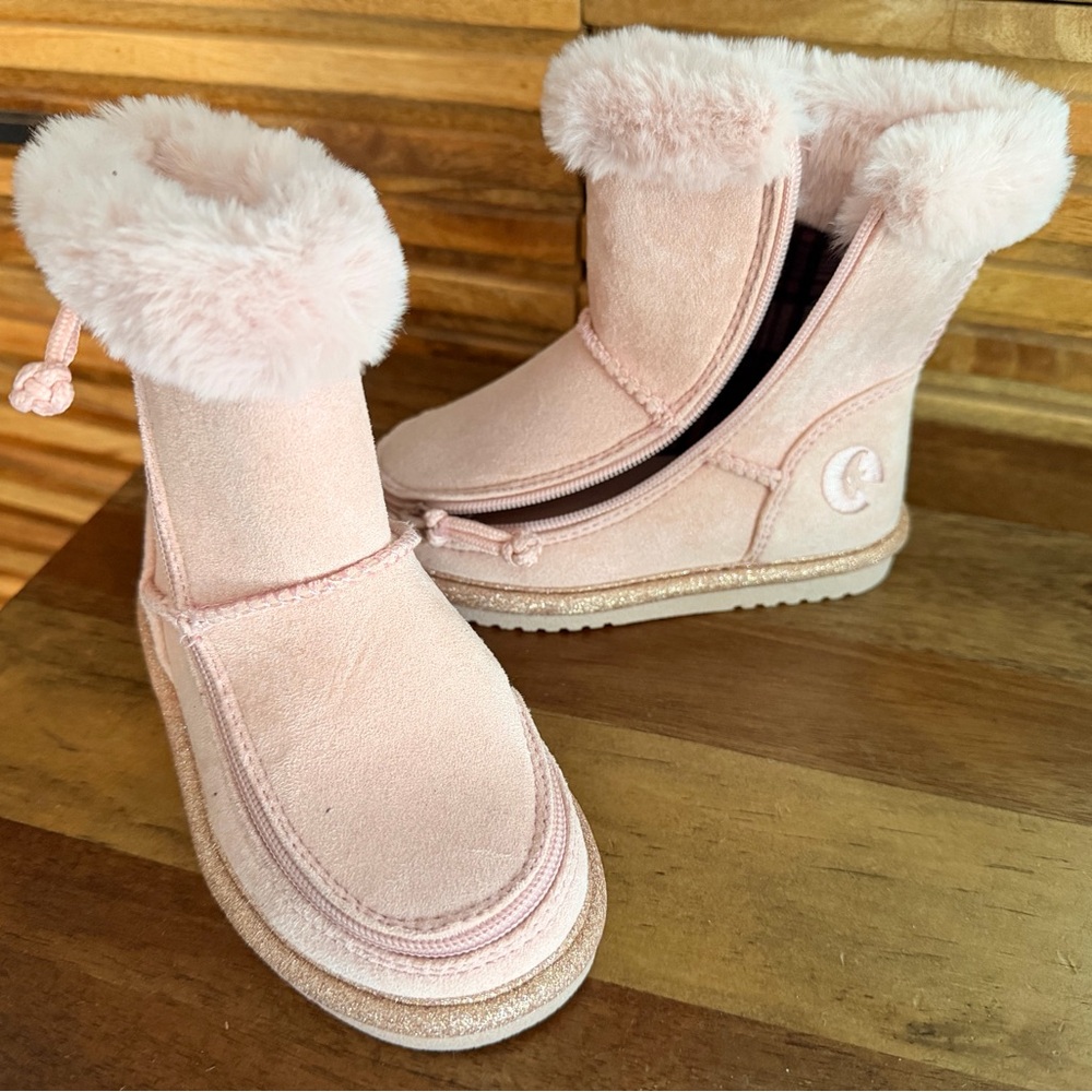 BILLY- Boots with Fur Trim in Pink Popular Rare find - NWT